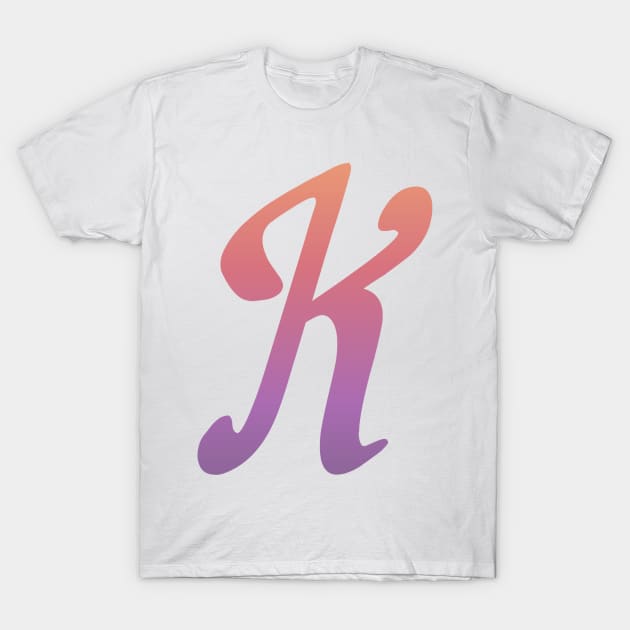 Letter K| monogram T-Shirt by Nickym30